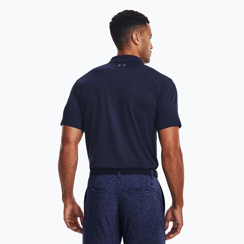 Polo Under Armour Matchplay da uomo blu notte/grigio campo 3
