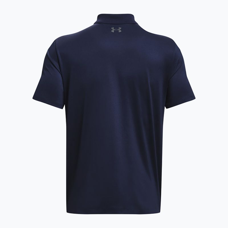 Polo Under Armour Matchplay da uomo blu notte/grigio campo 6