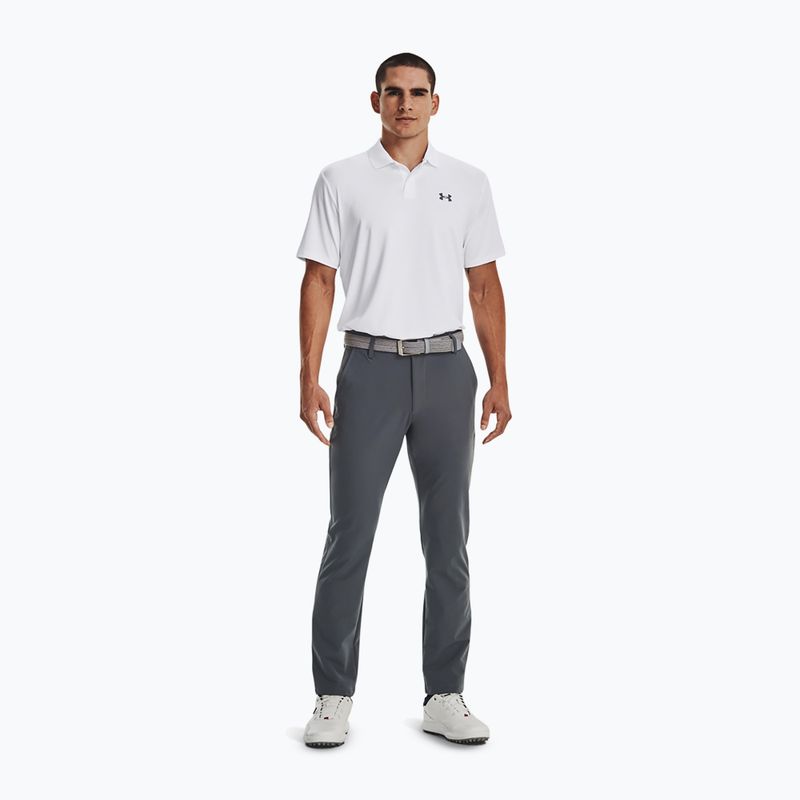 Polo Under Armour Matchplay da uomo, bianco/grigio 2