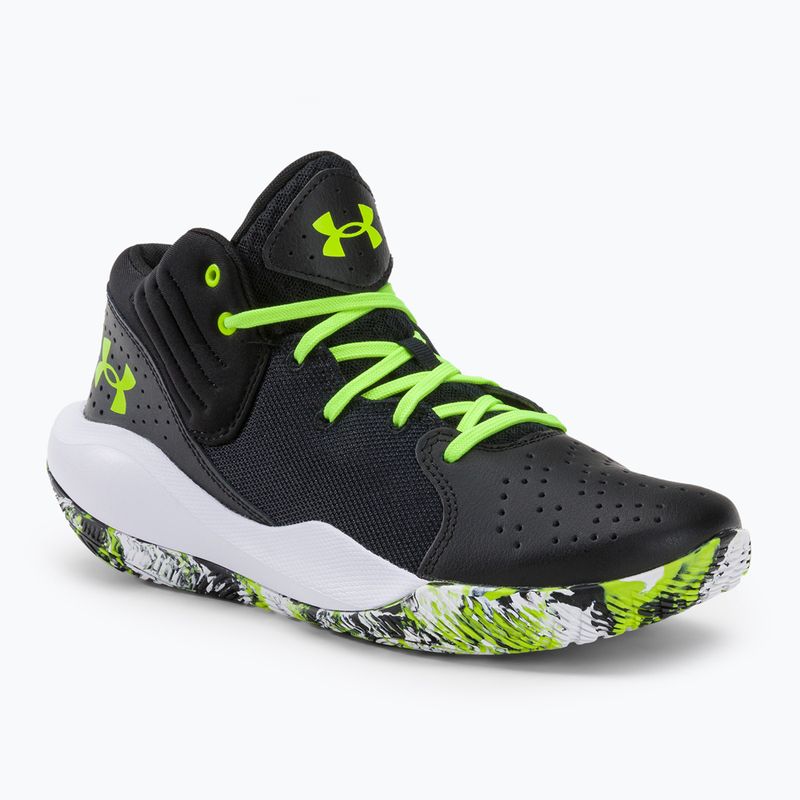 Under Armour Jet '21 scarpe da basket uomo nero/bianco/lime surge
