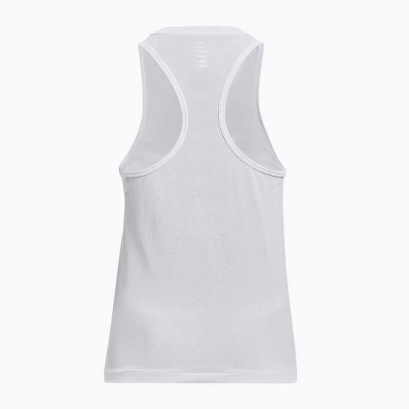 Maglietta da corsa Under Armour Seamless Stride Singlet bianca/riflettente da donna 5