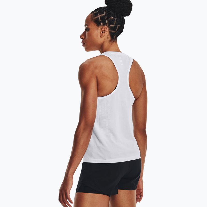 Maglietta da corsa Under Armour Seamless Stride Singlet bianca/riflettente da donna 2