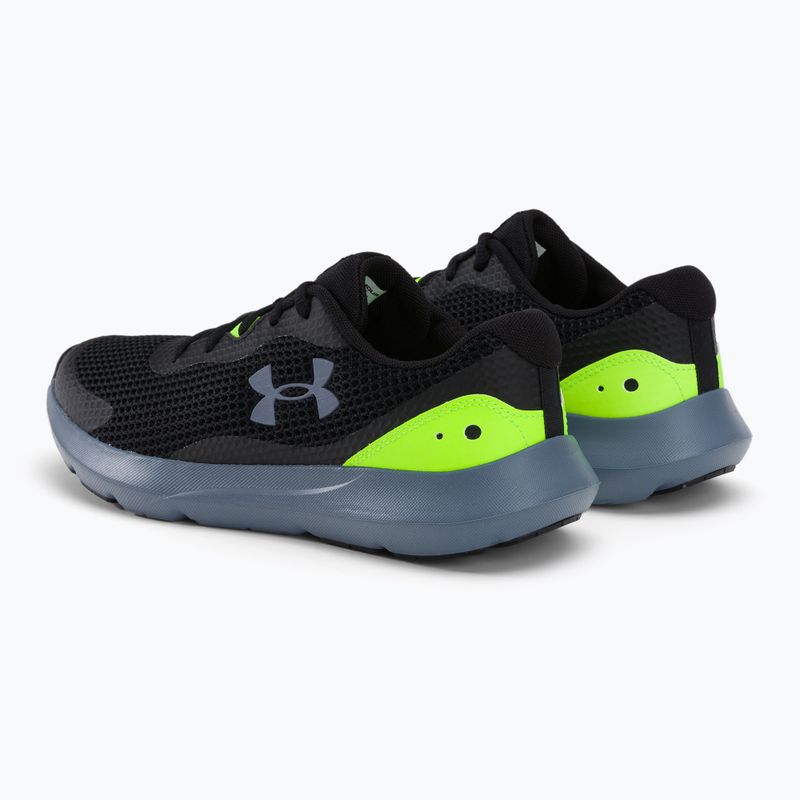 Under Armour Surge 3 scarpe da corsa da uomo nero/lime surge/gravel 3