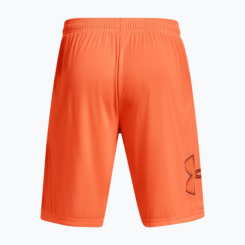 Pantaloncini da allenamento Under Armour Tech Graphic arancio/bordeaux/nero da uomo 6