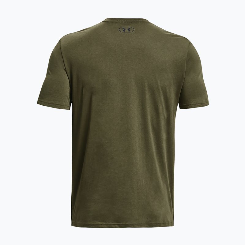 Maglietta Under Armour Sportstyle Left Chest verde marino/nero da uomo 5