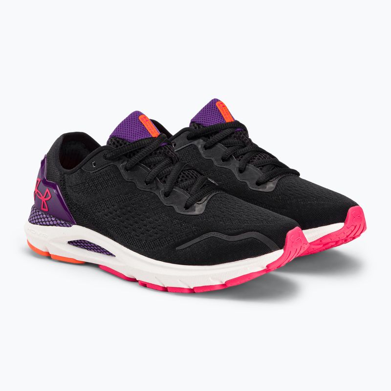 Under Armour scarpe da corsa donna W Hovr Sonic 6 nero/galassia viola/rosa shock 4