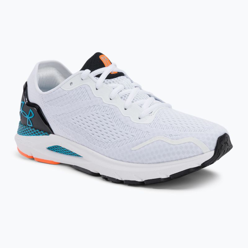 Under Armour Hovr Sonic 6 uomini scarpe da corsa bianco / nero / blu surf