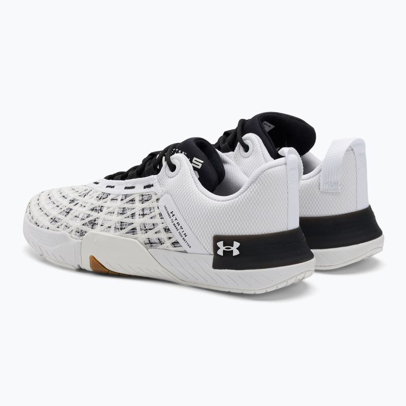 Under Armour Tribase Reign 5 bianco/nero/bianco scarpe da ginnastica da uomo 3