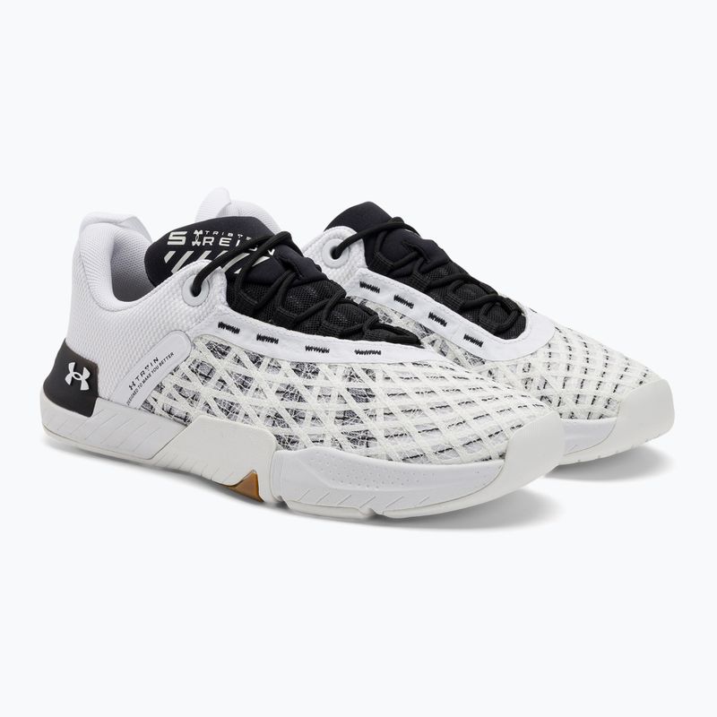 Under Armour Tribase Reign 5 bianco/nero/bianco scarpe da ginnastica da uomo 4