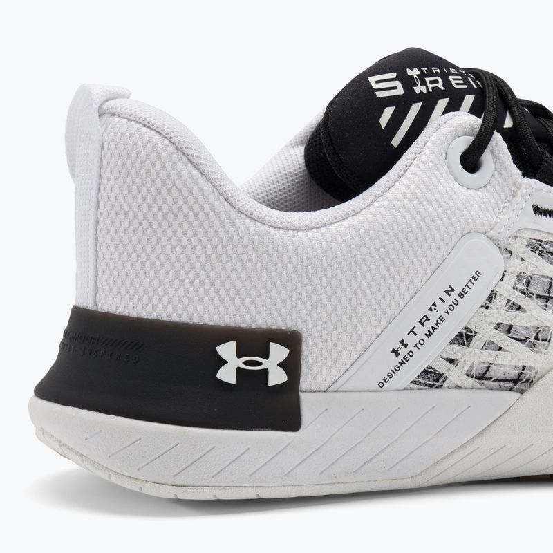 Under Armour Tribase Reign 5 bianco/nero/bianco scarpe da ginnastica da uomo 9
