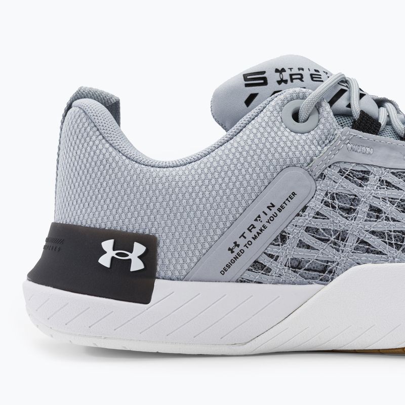 Under Armour Tribase Reign 5 mod grigio/nero/bianco scarpe da ginnastica da uomo 9