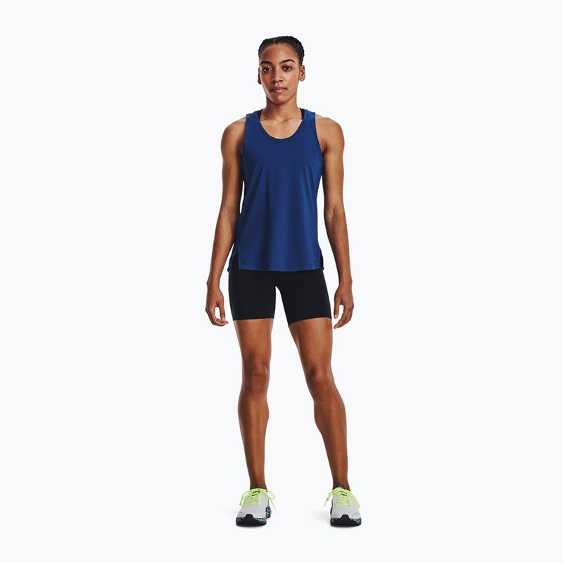 Leggings da corsa Under Armour Run Elite Half donna nero/nero/riflettente 2