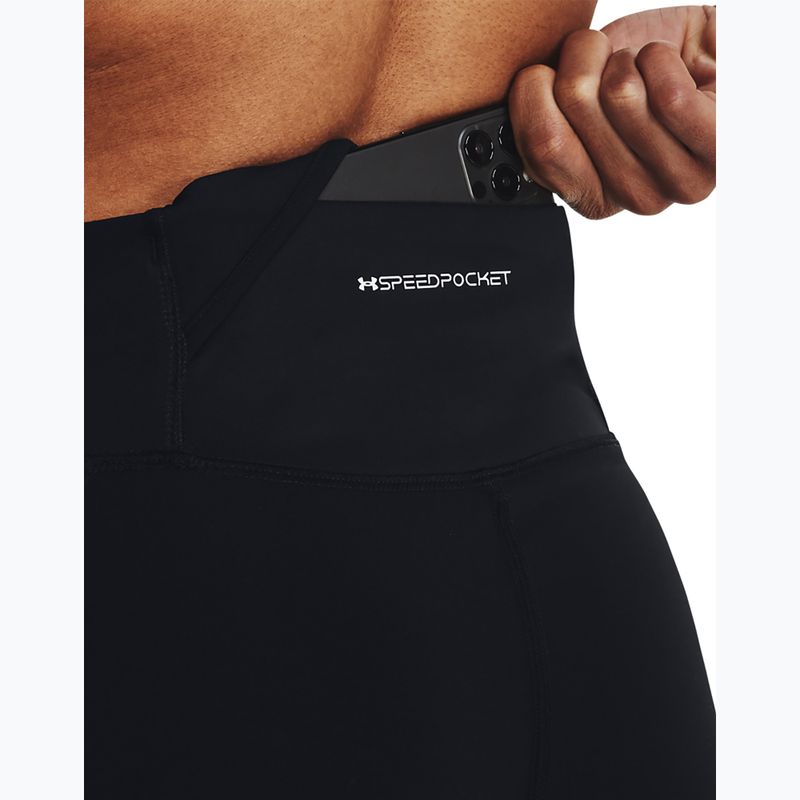 Leggings da corsa Under Armour Run Elite Half donna nero/nero/riflettente 4