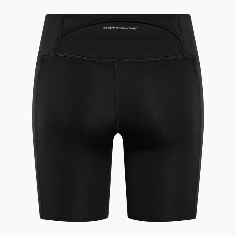 Leggings da corsa Under Armour Run Elite Half donna nero/nero/riflettente 7