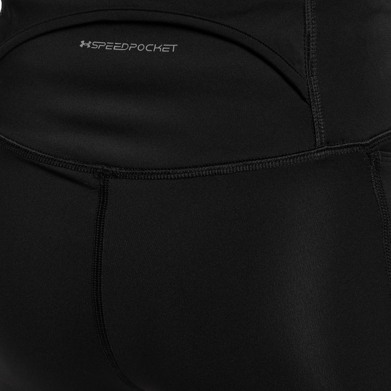 Leggings da corsa Under Armour Run Elite Half donna nero/nero/riflettente 9
