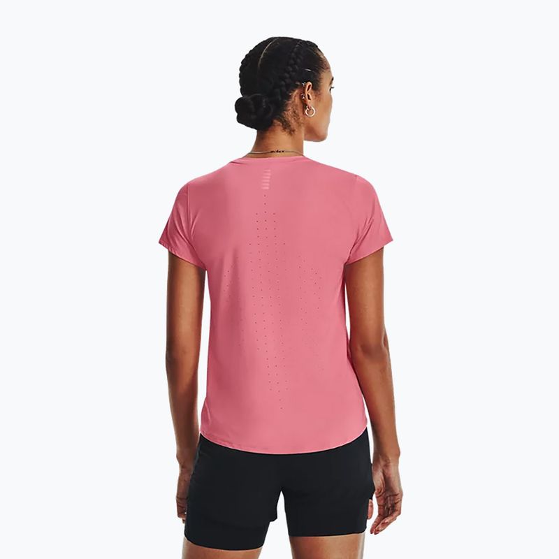Maglietta da running Under Armour Iso-Chill Laser donna rosa agrodolce/rosa agrodolce/riflettente 3