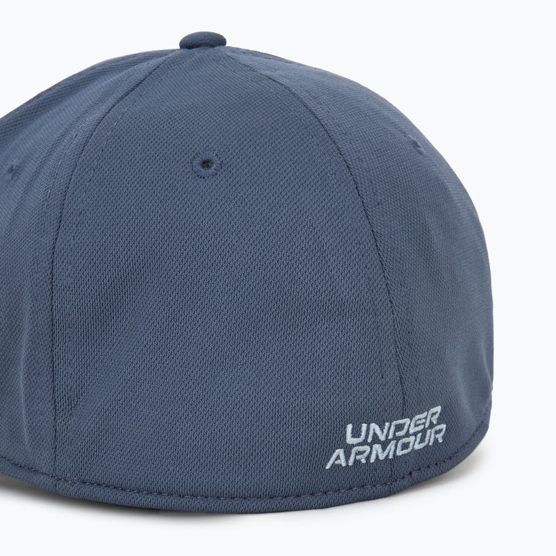 Berretto da baseball Under Armour Blitzing da uomo, grigio acquazzone/blu porto 4
