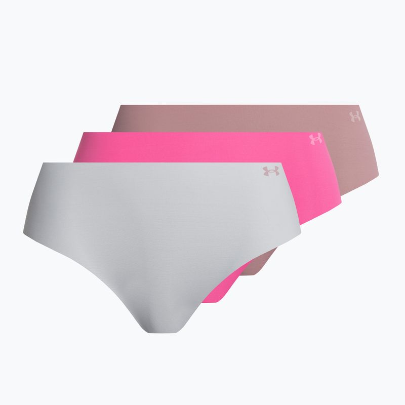 Under Armour Ps Thong slip da donna 3 pezzi rosa elisir/grigio alo/rosa