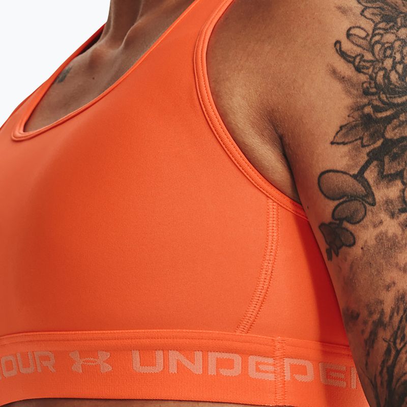 Reggiseno fitness Under Armour Crossback Mid arancione/giallo arancione 3