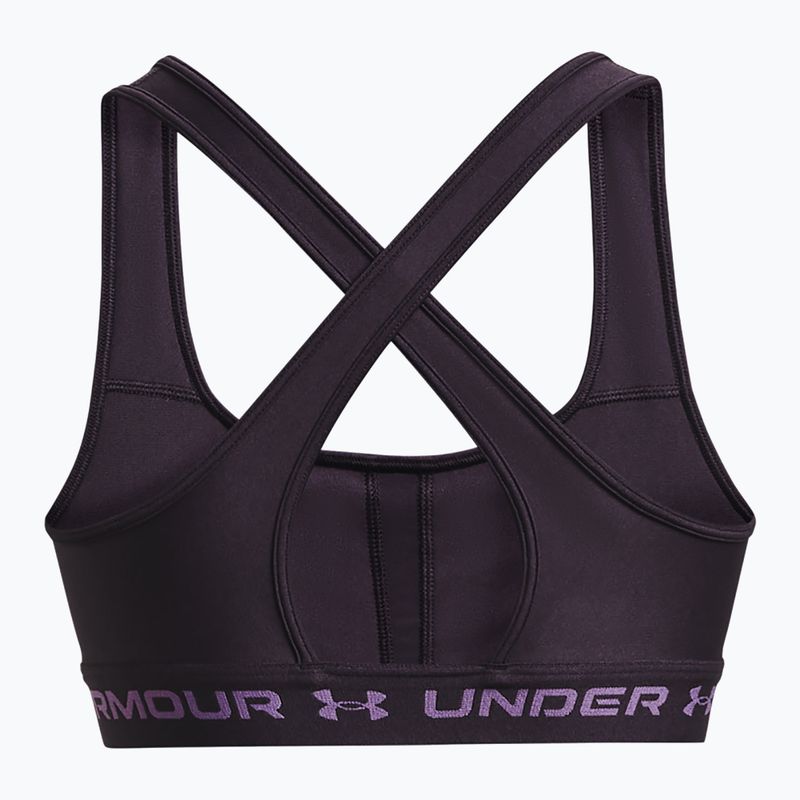 Reggiseno fitness Under Armour Crossback Mid tux purple/retro purple 2