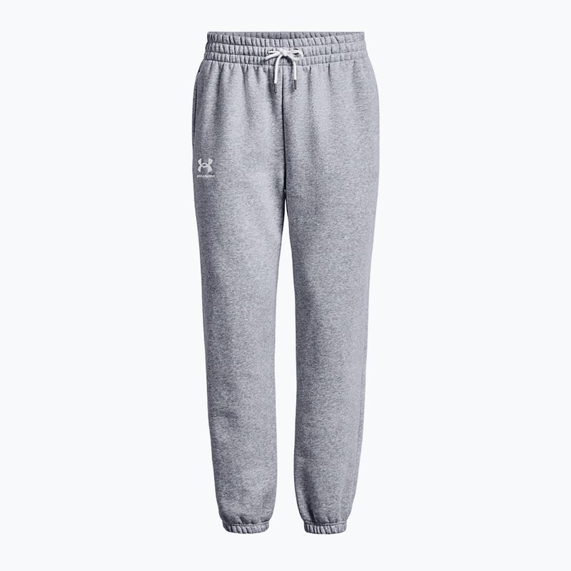 Under Armour Essential Fleece Joggers mod gray light heather/white pantaloni da allenamento da donna 5