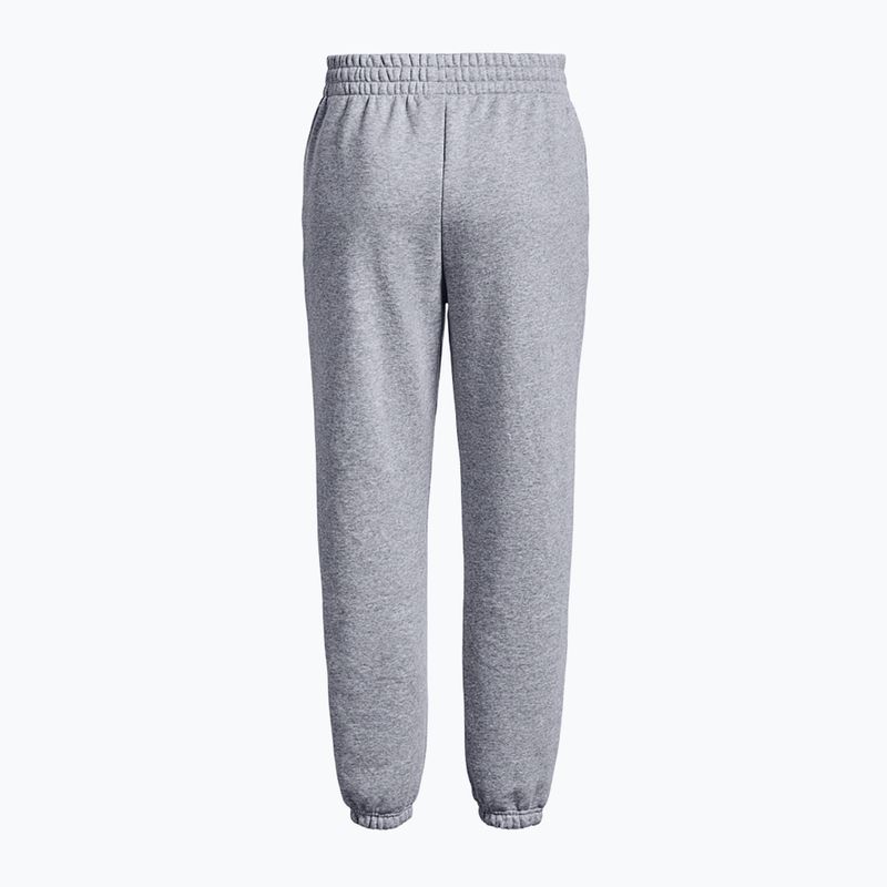 Under Armour Essential Fleece Joggers mod gray light heather/white pantaloni da allenamento da donna 6