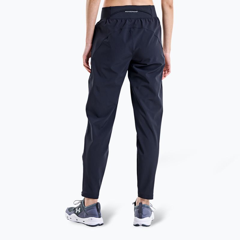 Pantaloni da corsa Under Armour Outrun The Storm donna nero/riflettente 3