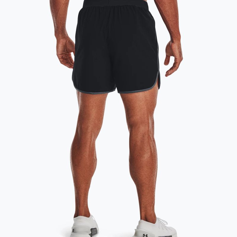 Under Armour Hiit Woven 6in nero/grigio pantaloncini da allenamento da uomo 4