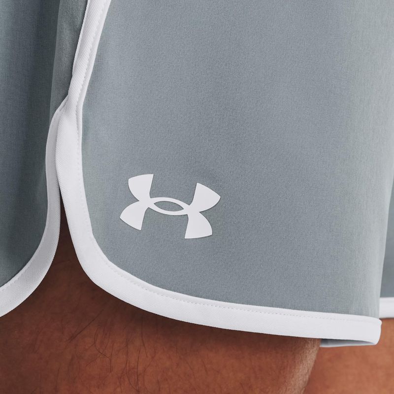 Pantaloncini da allenamento Under Armour Hiit Woven 6in harbor blu/bianco per uomo 3