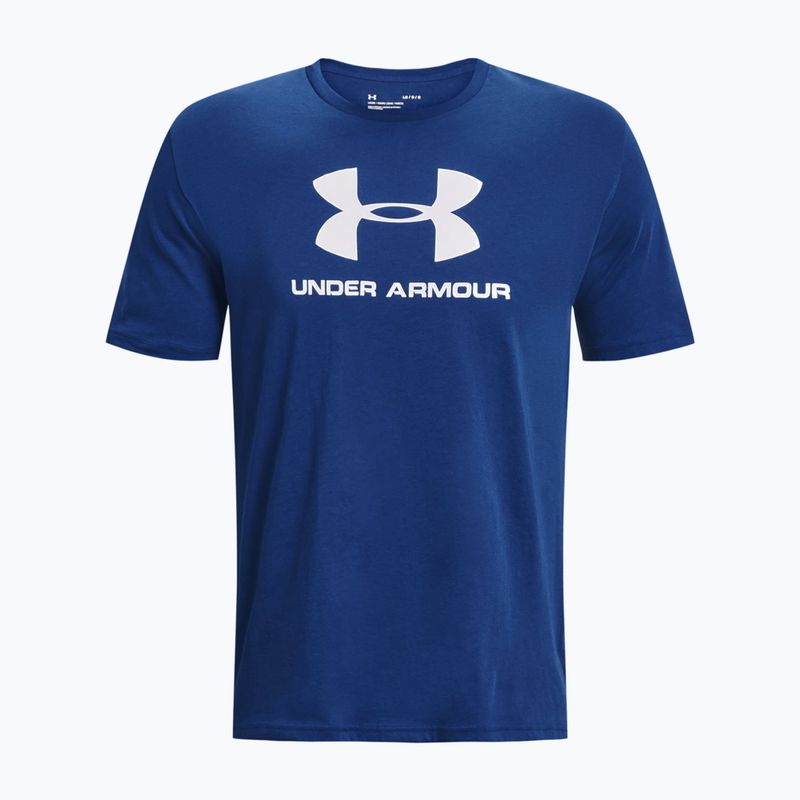 Maglietta Under Armour Sportstyle Logo Uomo blu miraggio/bianco/bianco 5