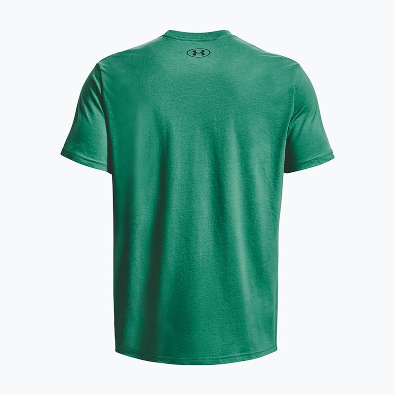 Maglietta Under Armour Sportstyle Uomo petto sinistro birdie verde/nero 2