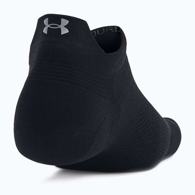 Under Armour Ad Run Lite Ns Tab 2 paia di calzini grigio pece/nero/riflettenti 4