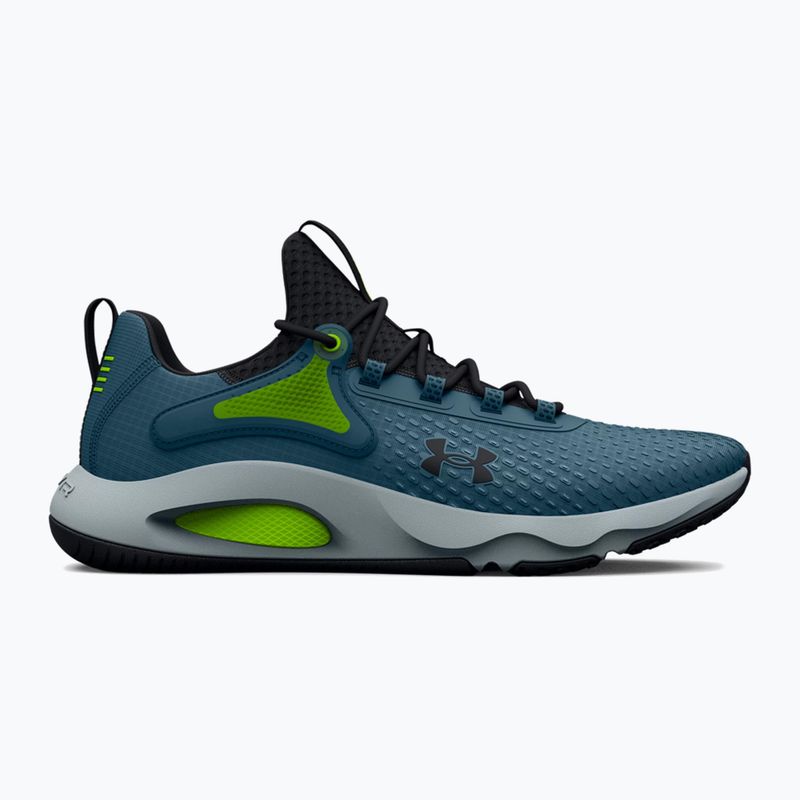 Under Armour Hovr Rise 4 scarpe da allenamento blu statico/lime surge/nero da uomo 11