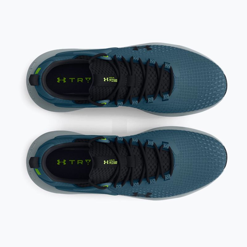 Under Armour Hovr Rise 4 scarpe da allenamento blu statico/lime surge/nero da uomo 13