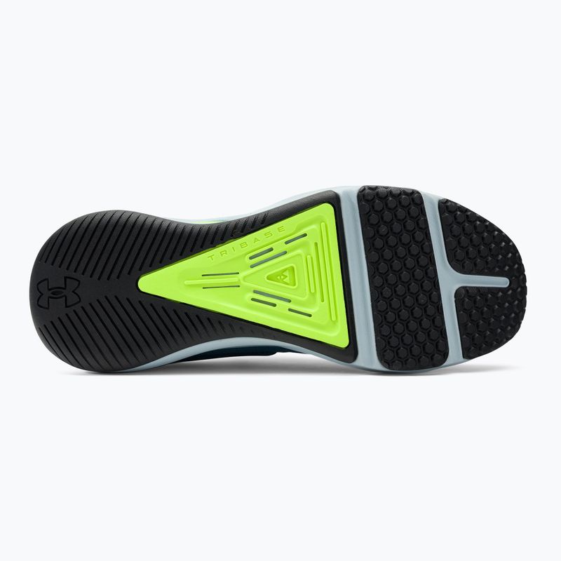 Under Armour Hovr Rise 4 scarpe da allenamento blu statico/lime surge/nero da uomo 5
