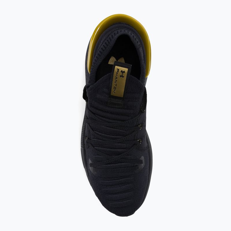 Under Armour Hovr Phantom 3 Mtlc Uomo scarpe da corsa nero/nero/oro metallico 6