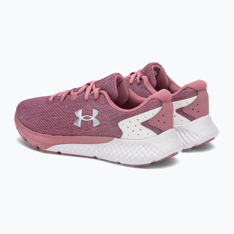 Under Armour scarpe da corsa donna W Charged Rogue 3 Knit rosa elisir/bianco/argento metallico 3