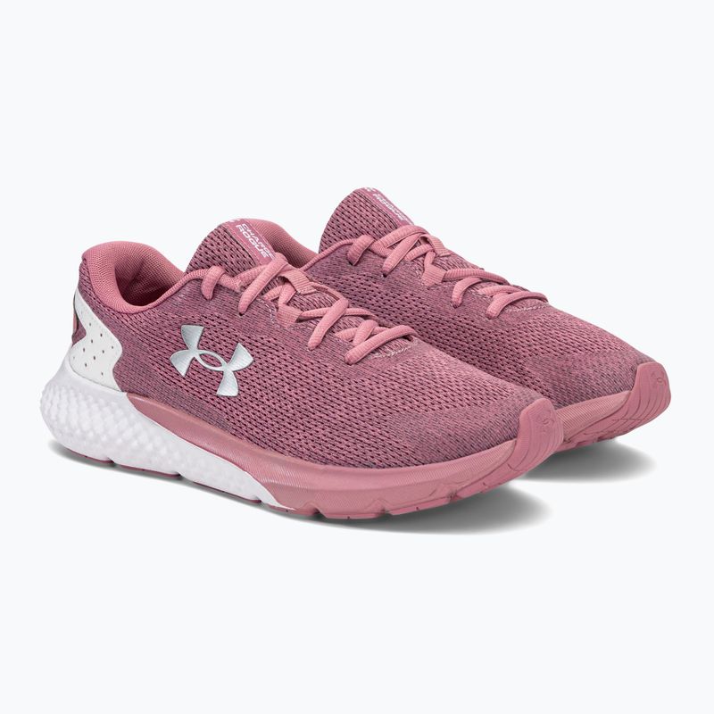Under Armour scarpe da corsa donna W Charged Rogue 3 Knit rosa elisir/bianco/argento metallico 4