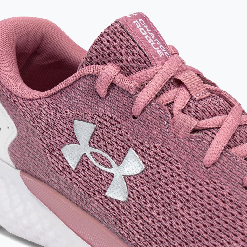 Under Armour scarpe da corsa donna W Charged Rogue 3 Knit rosa elisir/bianco/argento metallico 9