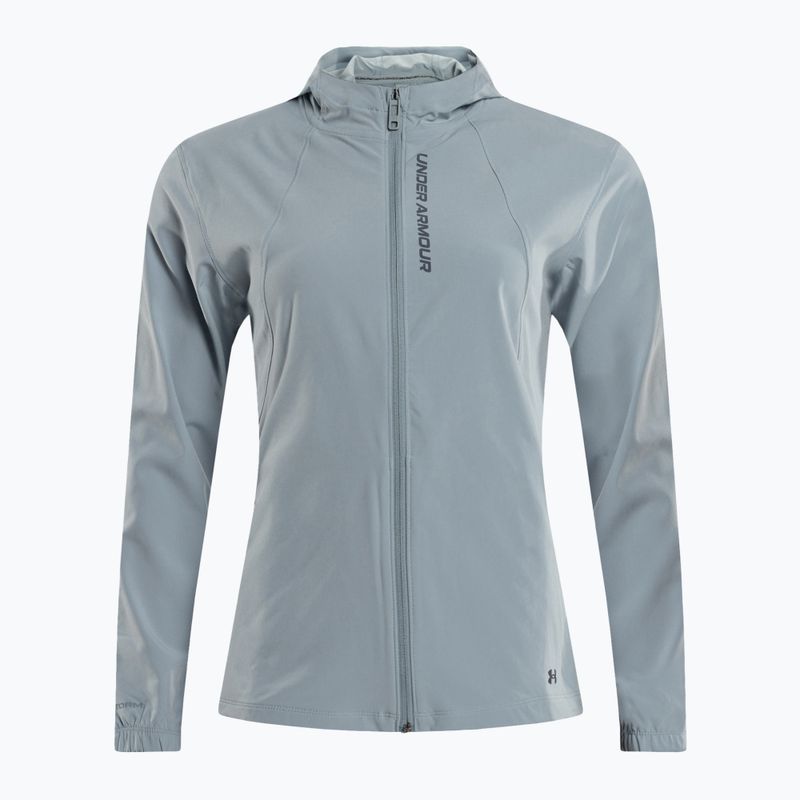 Giacca da corsa Under Armour Outrun The Storm donna harbor blue/harbor blue/riflettente