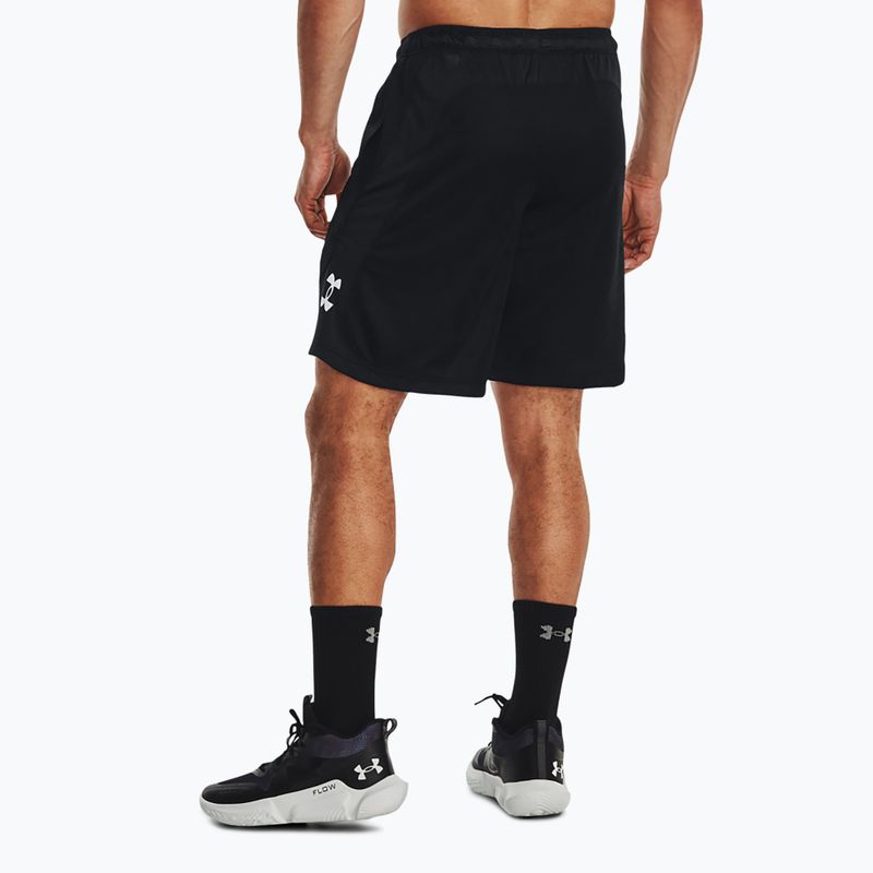 Pantaloncini da basket Under Armour Heatwave Hoops da uomo nero/bianco 2