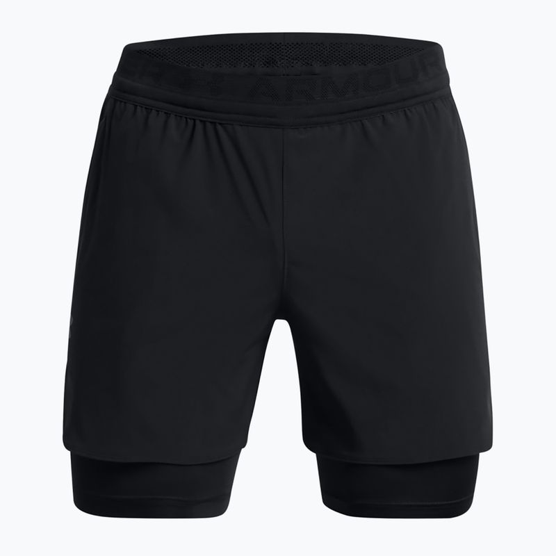 Pantaloncini Under Armour Peak Woven 2in1 da uomo nero/nero 6