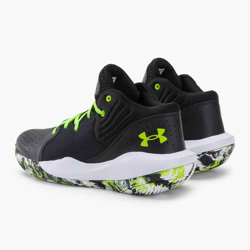Under Armour Gs Jet '21 scarpe da basket per bambini nero / bianco / lime surge 3