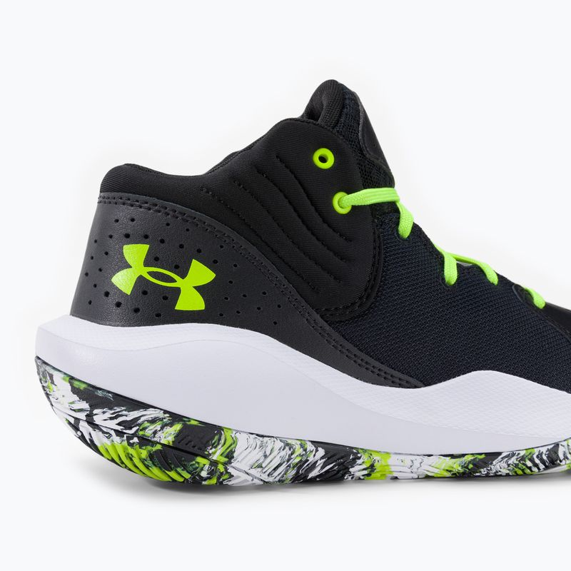 Under Armour Gs Jet '21 scarpe da basket per bambini nero / bianco / lime surge 9