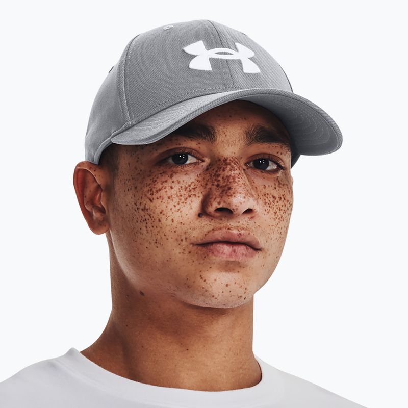 Berretto da baseball da uomo Under Armour Blitzing acciaio/bianco 5