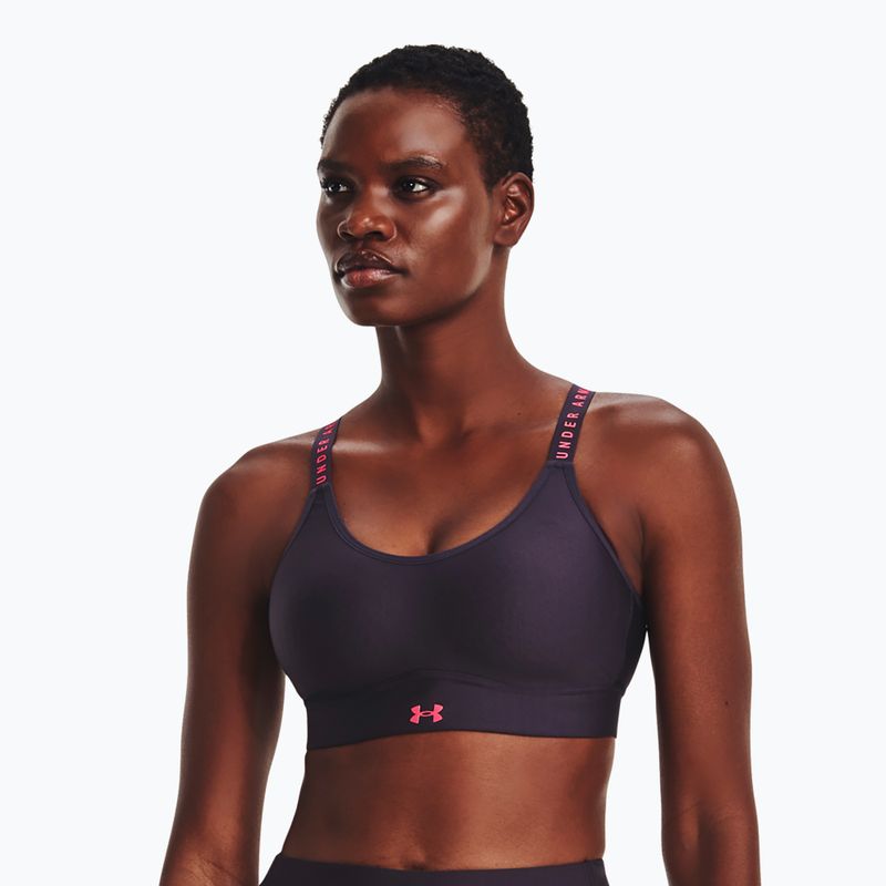 Reggiseno fitness Under Armour Infinity Covered Mid tux viola/rosa shock