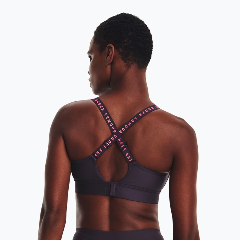 Reggiseno fitness Under Armour Infinity Covered Mid tux viola/rosa shock 2