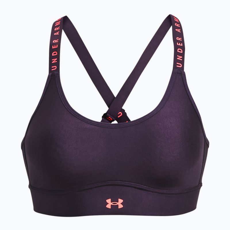 Reggiseno fitness Under Armour Infinity Covered Mid tux viola/rosa shock 3