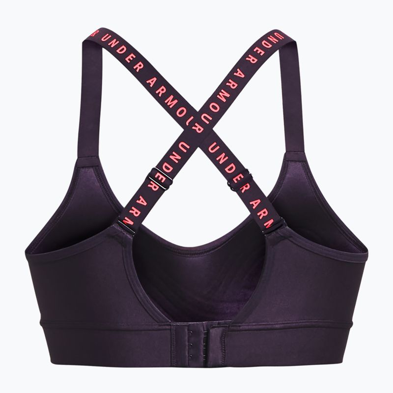 Reggiseno fitness Under Armour Infinity Covered Mid tux viola/rosa shock 4