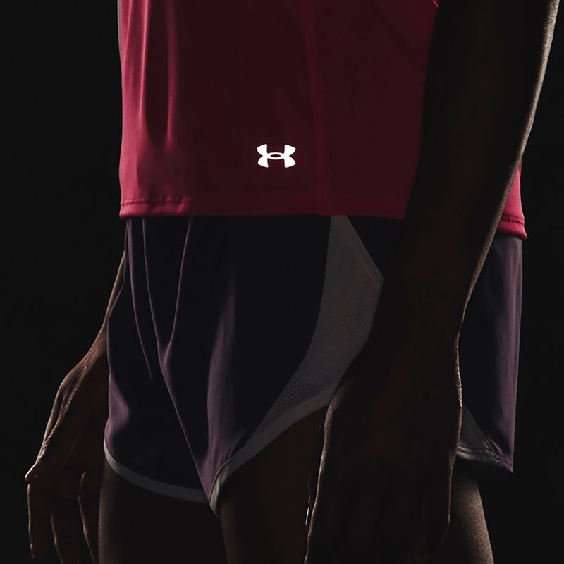 Under Armour Fly By Tank canotta da corsa donna rosa shock/rosa shock/riflettente 3
